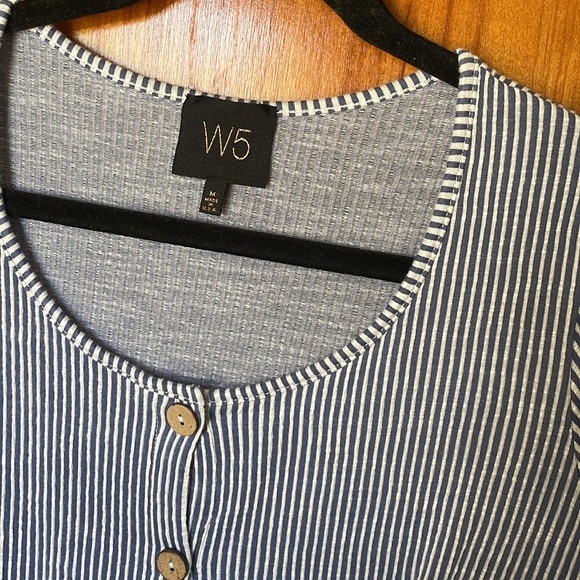 Striped Button Top - Picture 2 of 3